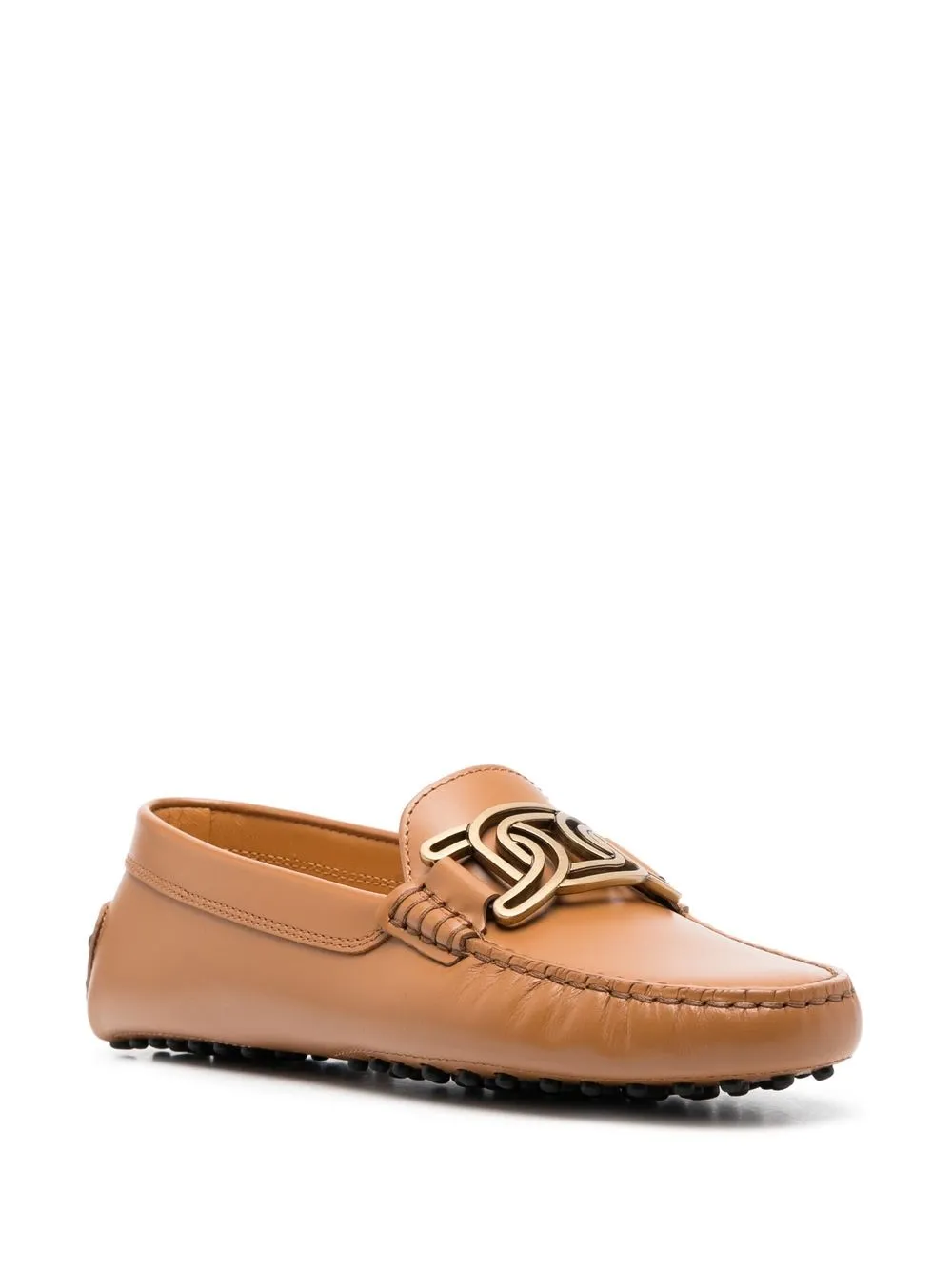 Women Tod's Chain-link Leather Loafers - Image 2