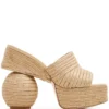 Women Cult Gaia Sculpted-heel Braided-raffia Espadrilles
