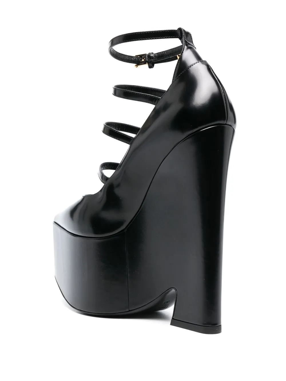 Women Versace Tempest Calf-leather Platform Pumps - Image 3
