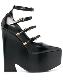 Women Versace Tempest Calf-leather Platform Pumps