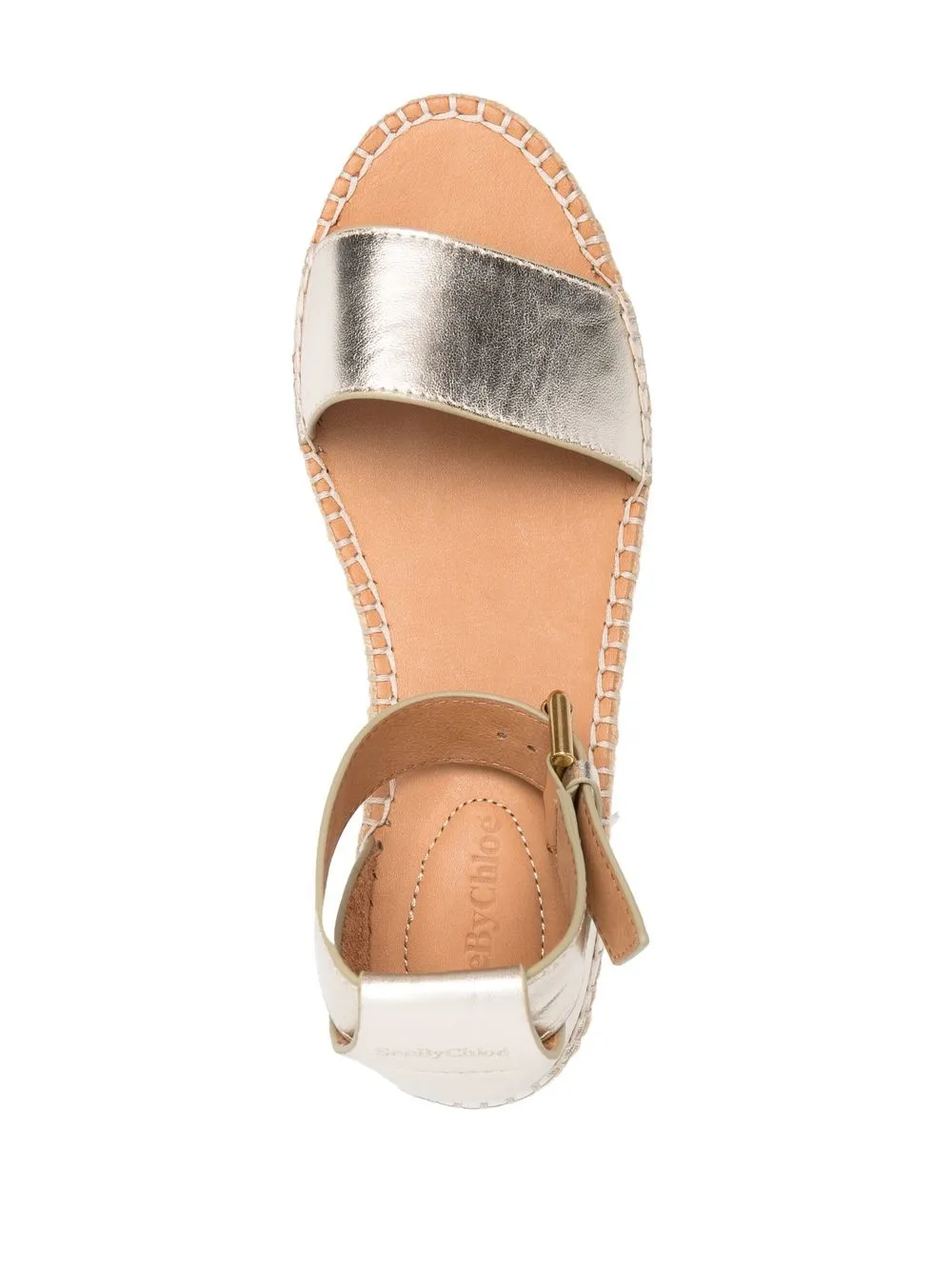 Women See By Chloé Flatform Metallic Sandals - Image 4
