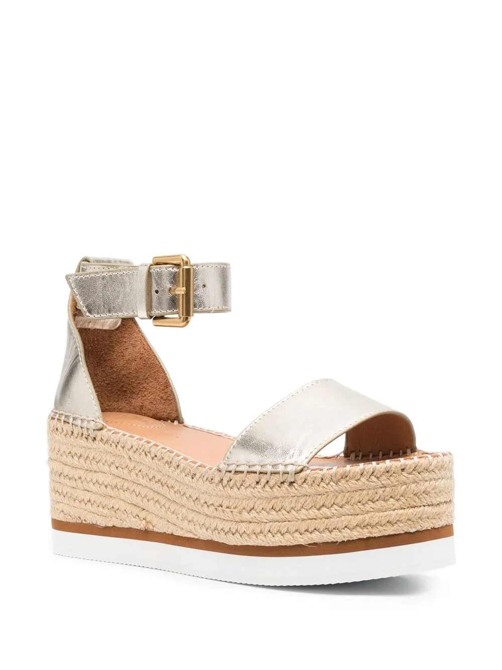 Women See By Chloé Flatform Metallic Sandals - Image 2