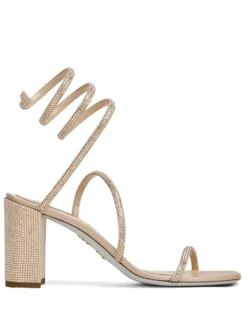 Women René Caovilla Spiral-design Block-heel Sandals