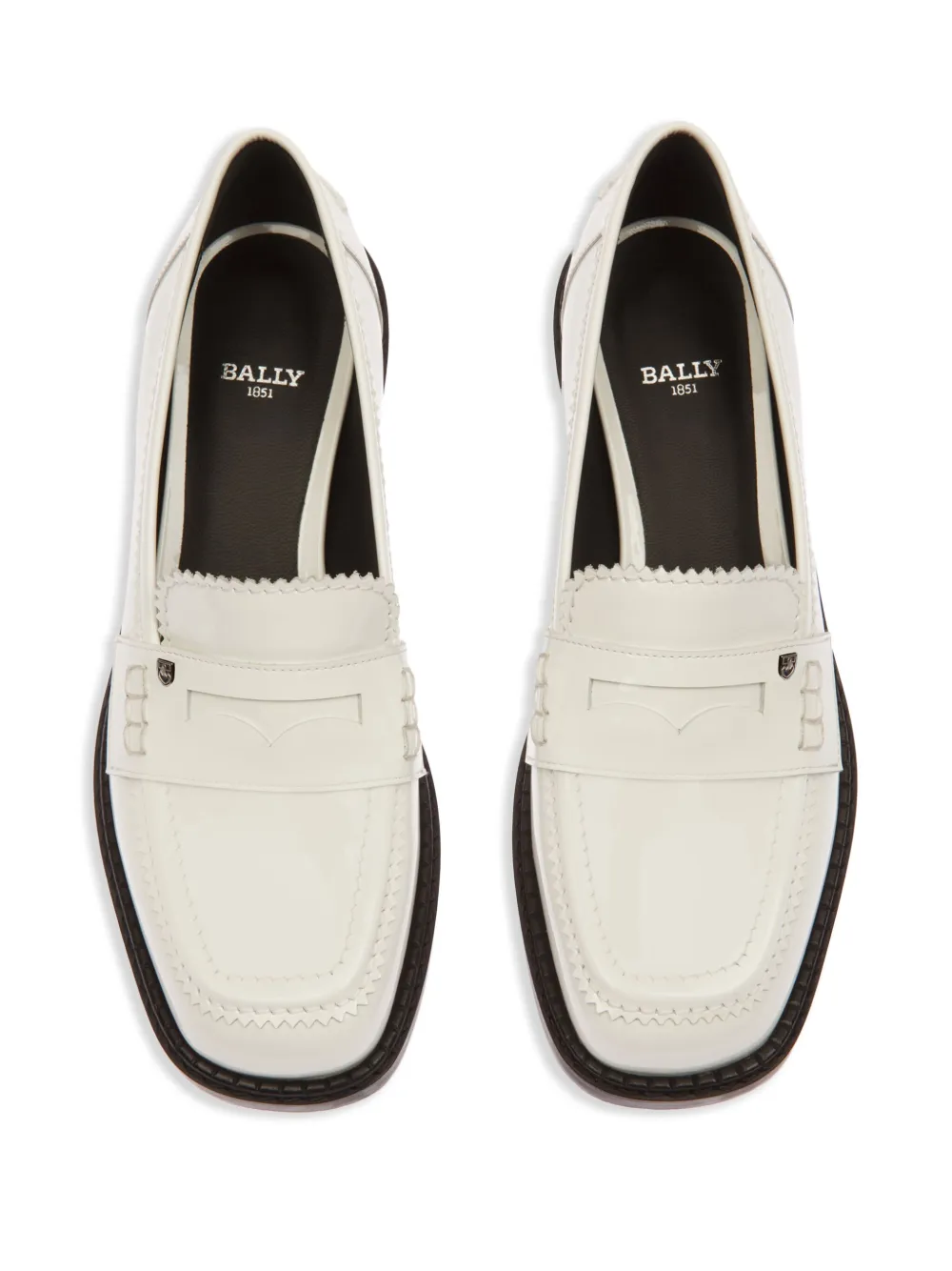 Women Bally Elly Leather Moccasin Loafers - Image 4