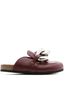 Women JW Anderson Chain Leather Mules
