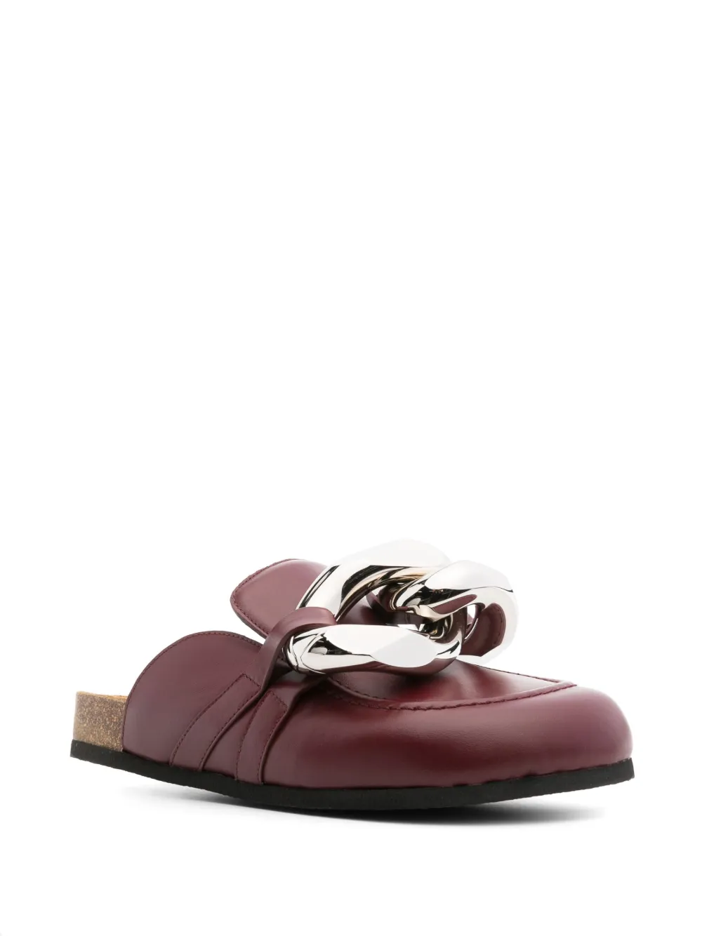 Women JW Anderson Chain Leather Mules - Image 2