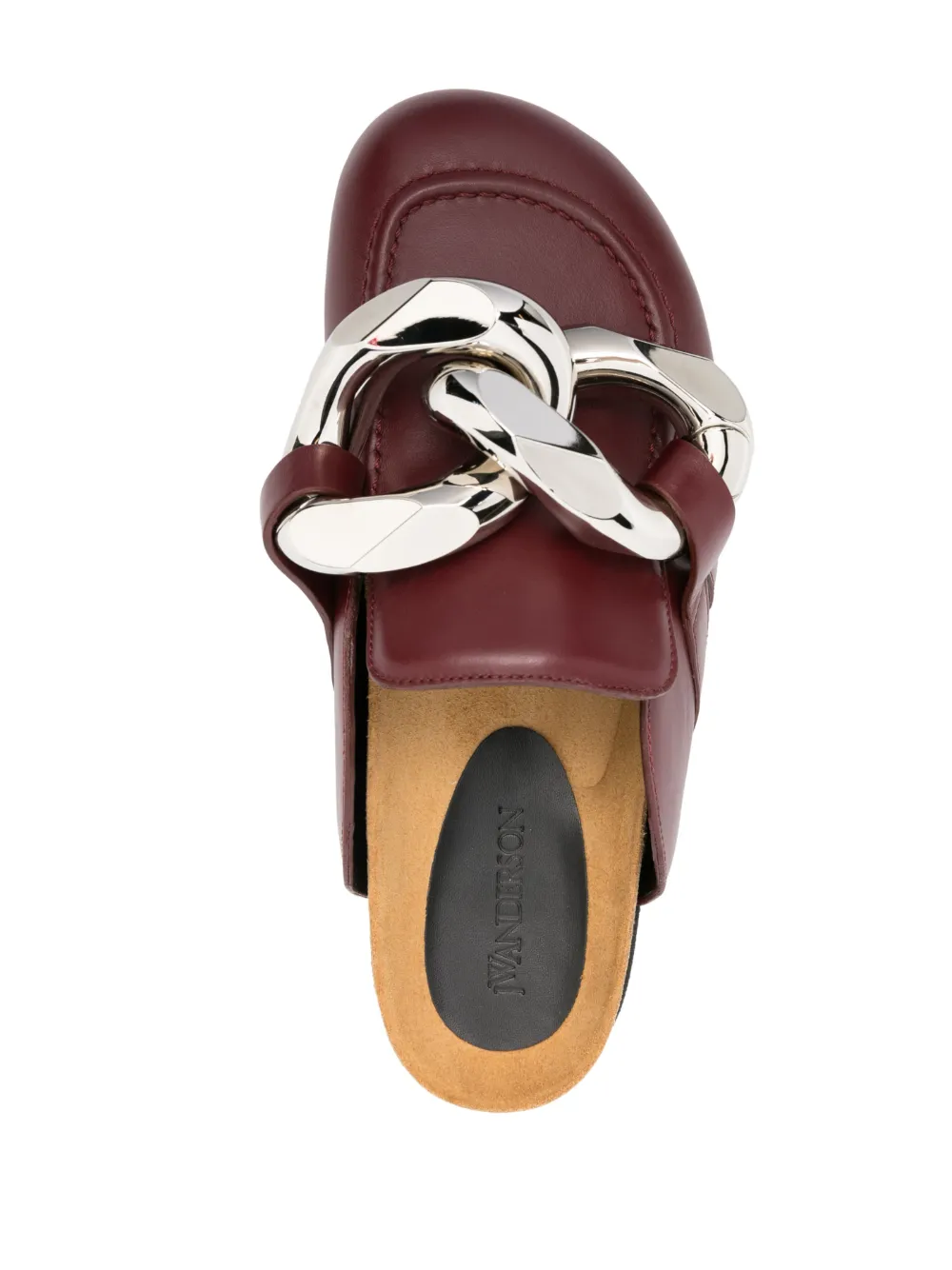 Women JW Anderson Chain Leather Mules - Image 4