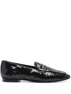 Women Emporio Armani Sequin-embellished Loafers