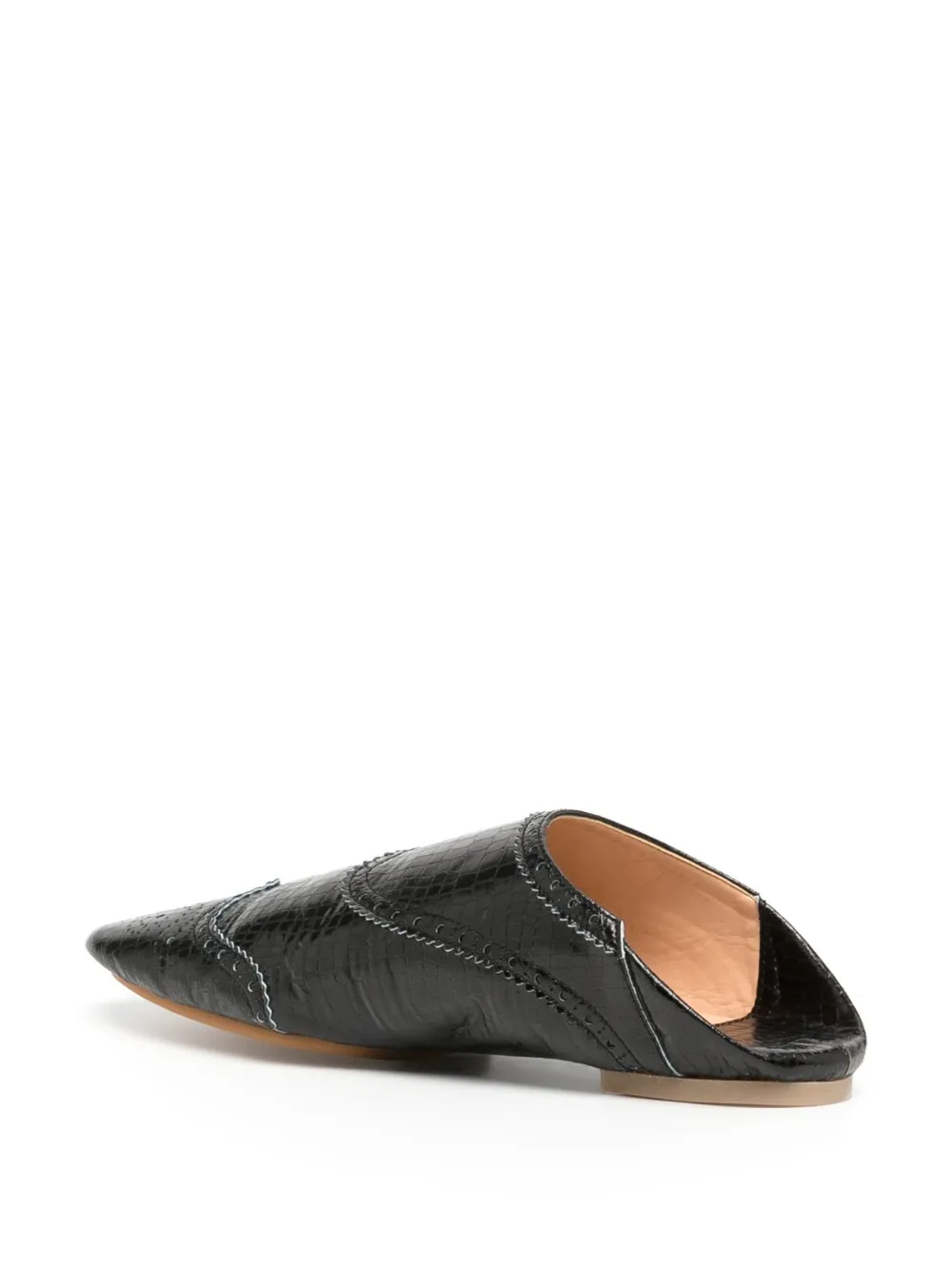 Women Comme Des Garçons TAO Western-style Leather Slippers - Image 3