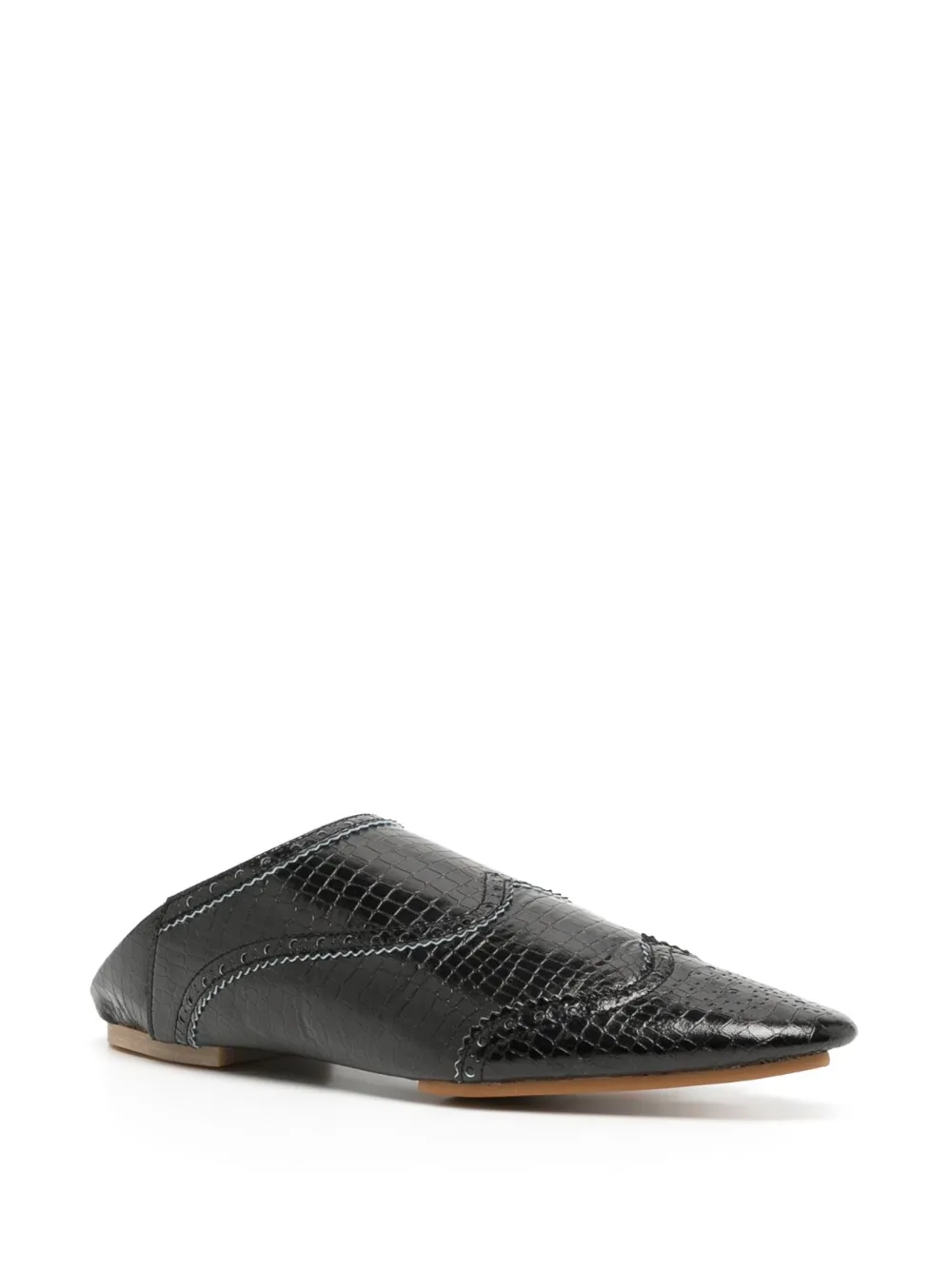 Women Comme Des Garçons TAO Western-style Leather Slippers - Image 2