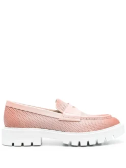 Women Santoni Leather Penny Loafer