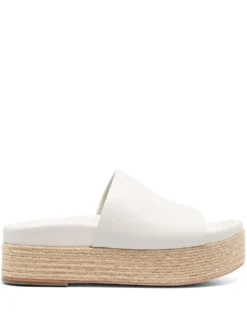 Paloma Barcelo Women Paloma Barceló Leather Platform Espadrille Slides