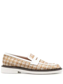 Women Pollini Houndstooth-pattern Print Loafers