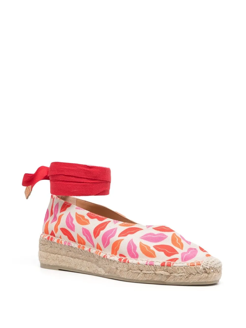 Women Castañer Lips-motif Lace-up Espadrilles - Image 2