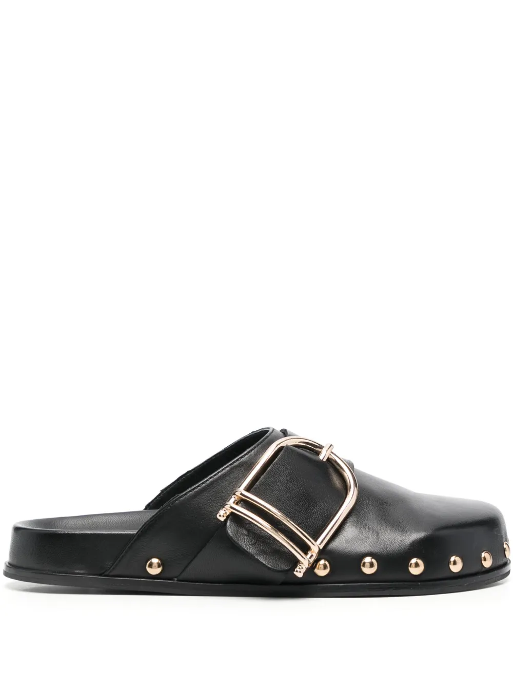 Women TWINSET Buckle-fastened Leather Mules