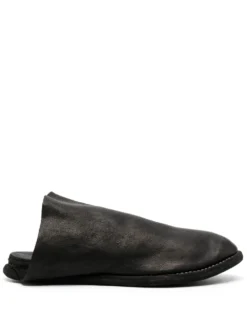 Women Guidi Flat Leather Slippers