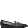 Women Love Moschino Logo-lettering Leather Loafers