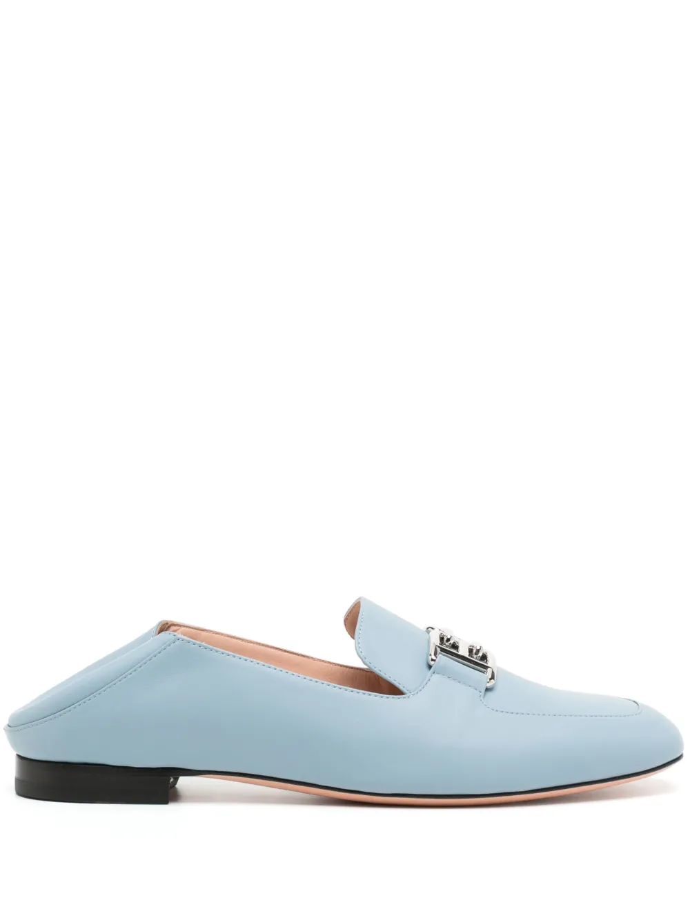 Women Bally Ella 10mm Logo-plaque Leather Loafers - Image 5