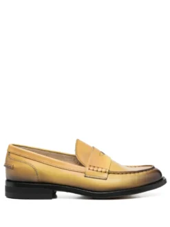Women Doucal&apos;s Penny Whipstitch Leather Loafers