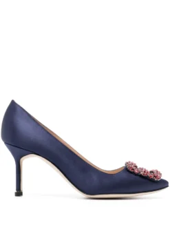 Women Manolo Blahnik Hangisi Satin Pumps