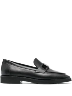 Women Baldinini Square-toe Leather Loafers
