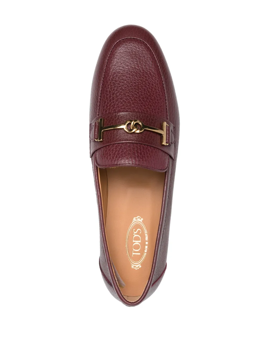 Women Tod's Logo-detail Leather Loafers - Image 4