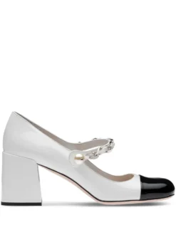 Women Miu Miu 80mm Chain-strap Pumps