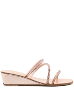 Women Ancient Greek Sandals Polytimi Crystal-embellished Sandals