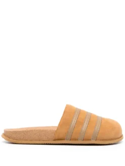 Women Adidas Striped Suede Slippers