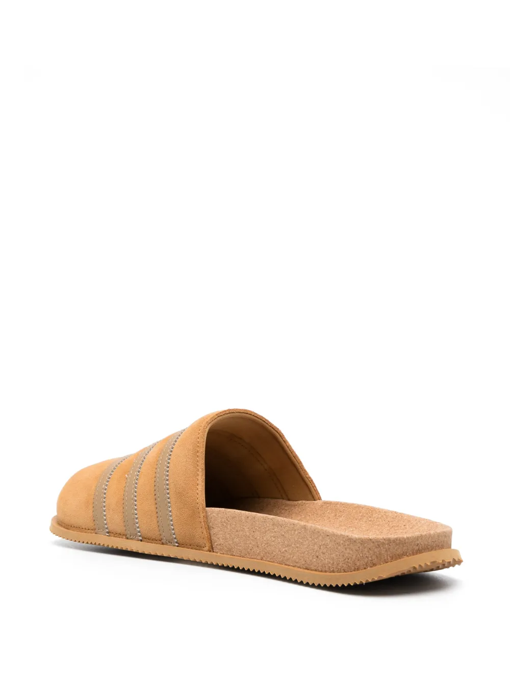 Women Adidas Striped Suede Slippers - Image 3
