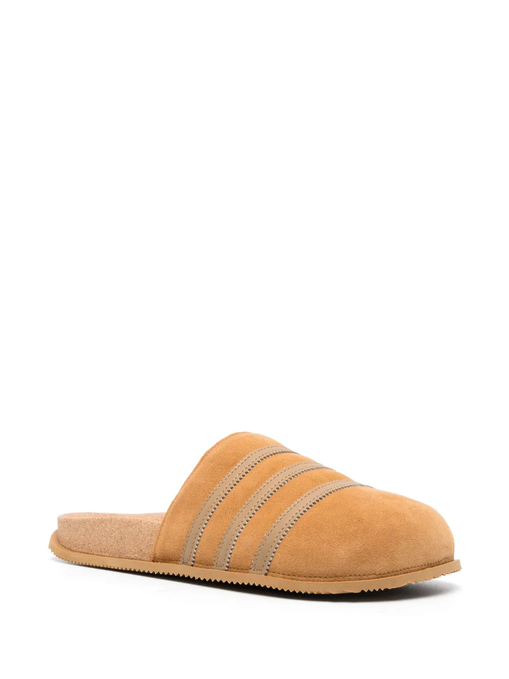 Women Adidas Striped Suede Slippers - Image 2