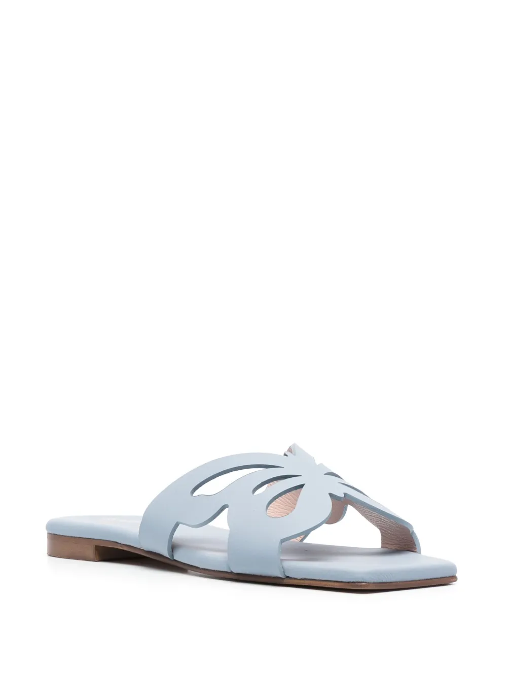 Women Blugirl Open-toe Leather Flat Sandals - Image 2