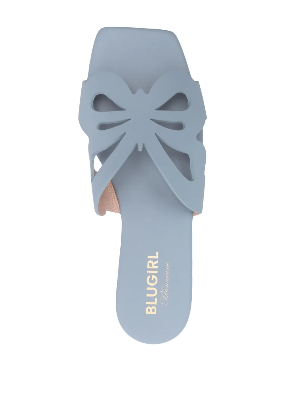 Women Blugirl Open-toe Leather Flat Sandals - Image 4