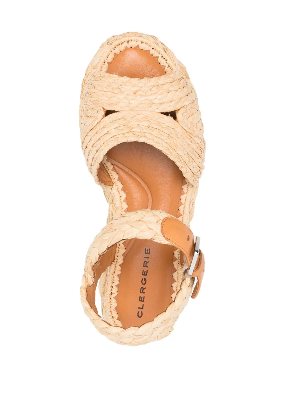 Women Clergerie Aida Platform Raffia Espadrilles - Image 4
