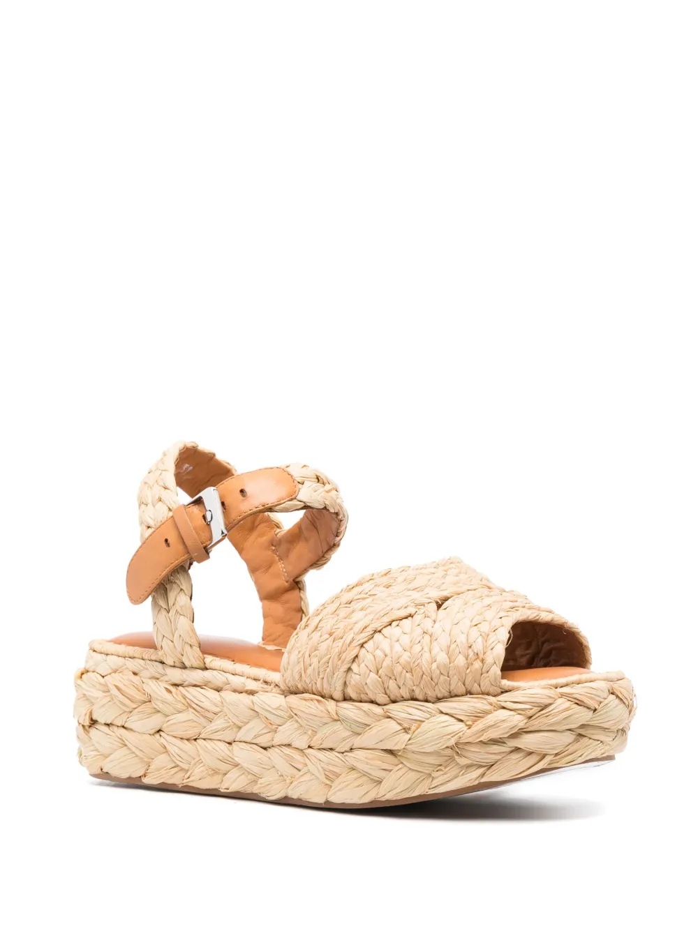 Women Clergerie Aida Platform Raffia Espadrilles - Image 2