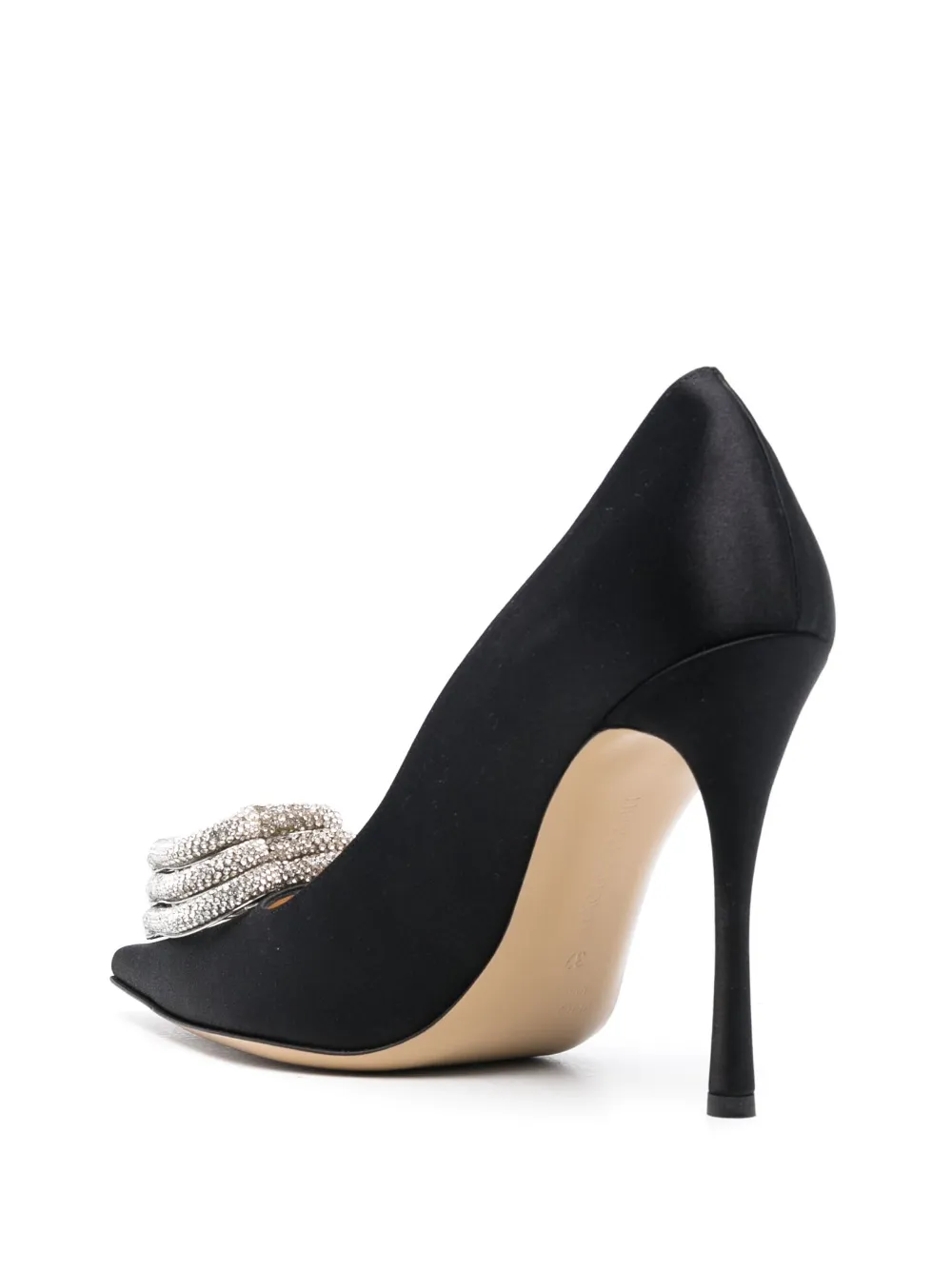 Women MACH & MACH Décolleté 100mm Satin Pumps - Image 3