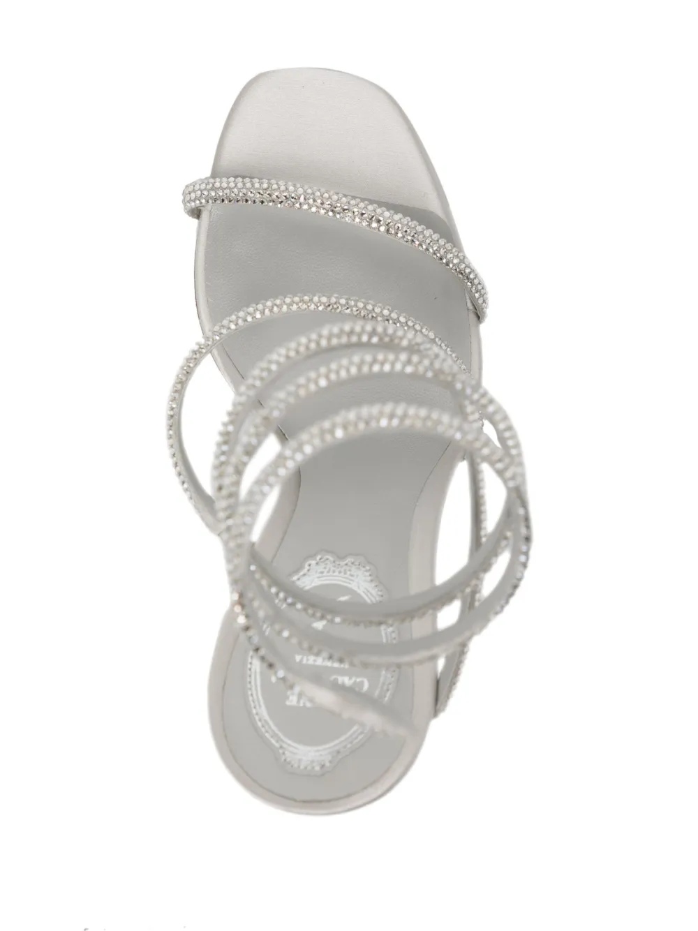 Women René Caovilla Rhinestone-embellished Leather Sandals - Image 4